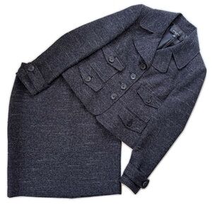 Nine West 4P Black Skirt Suit 4 Petite